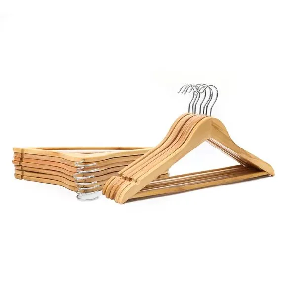 Natural Solid Wood Hangers set of 5