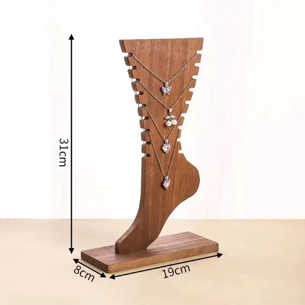 Wooden Necklace Display Rack